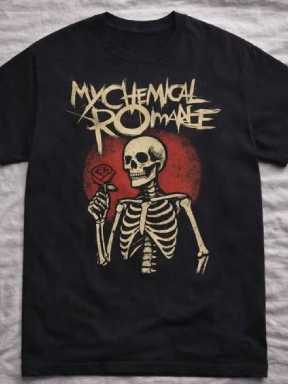 My Chemical Romance Skeleton Rose T-Shirt Reprint